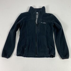 Columbia Fleece Jacket Womens XS Blue Full Zip Hiking Pockets Lightweight